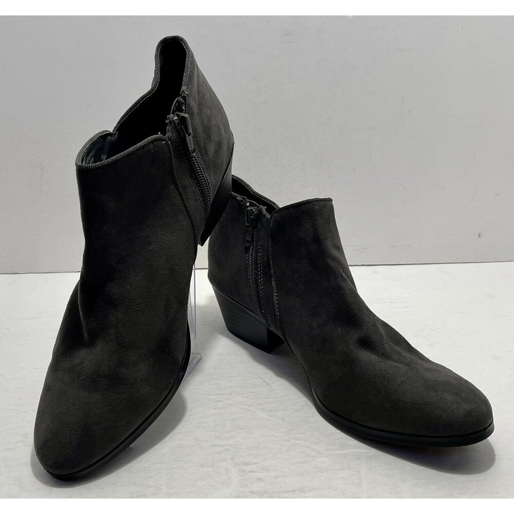 Style & Co Womens Wileyy Ankle Booties Shoes Black 8.5M Very Good Condition